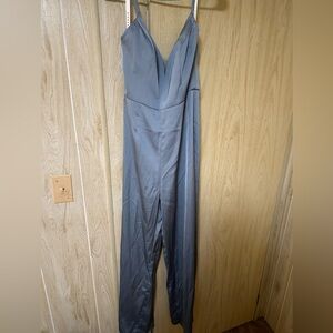 Azazie Elizabella Stretch Satin Jumpsuit